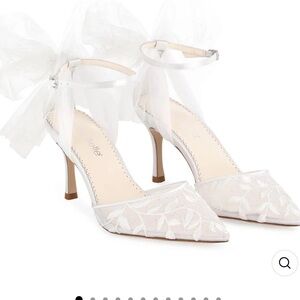 Bella Belle JOSELYN
3-Inch Ankle Strap Tulle Bow Wedding Shoes